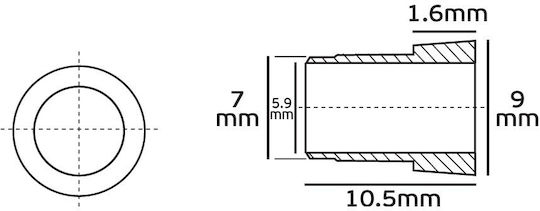 VK Lighting Монтажен Нипел за Осветителни Тела Прозрачен 10бр 54151-018643