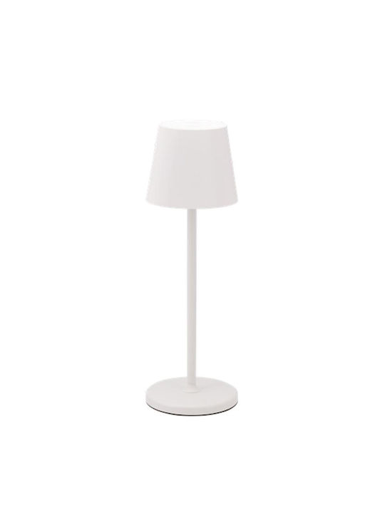 Securit Felina Plastic Lampă de masă LED cu Abajur Alb și Bază