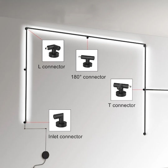 Home Lighting SM-IN-C-H Στήριγμα Τοποθέτησης για Φωτιστικά Μαύρο 77-9074