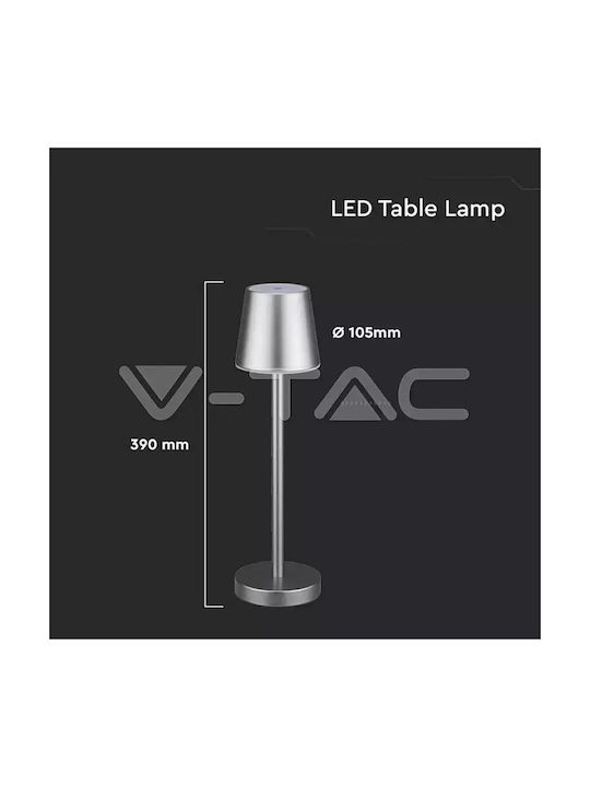 V-TAC Μεταλλικό Πορτατίφ LED με Λευκό Καπέλο και Βάση