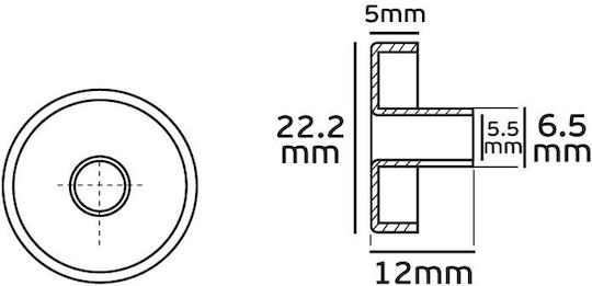 VK Lighting Capac Accesoriu pentru Corpuri de Iluminat Negru 54151-003643