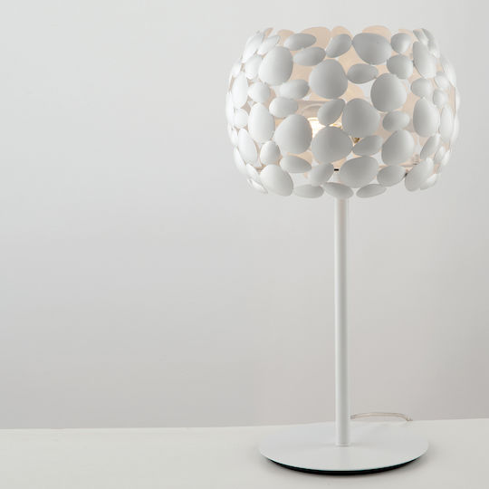 Fan Europe Metal Table Lamp for E27 Socket with White Shade and Base