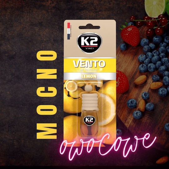 K2 Κρεμαστό Αρωματικό Υγρό Αυτοκινήτου Vento Lemon 8ml