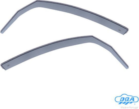 Pair of Front Windbreakers Audi A2 5d 2000-2005 Flexible Cast Acrylic Glass Dga 2 Pcs Anem.dga02006