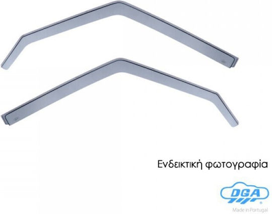 DGA Σετ Ανεμοθραύστες Αυτοκινήτου Μπροστινοί Σκούρο Φιμέ για Mitsubishi Pajero / Montero 1982-1991 2τμχ