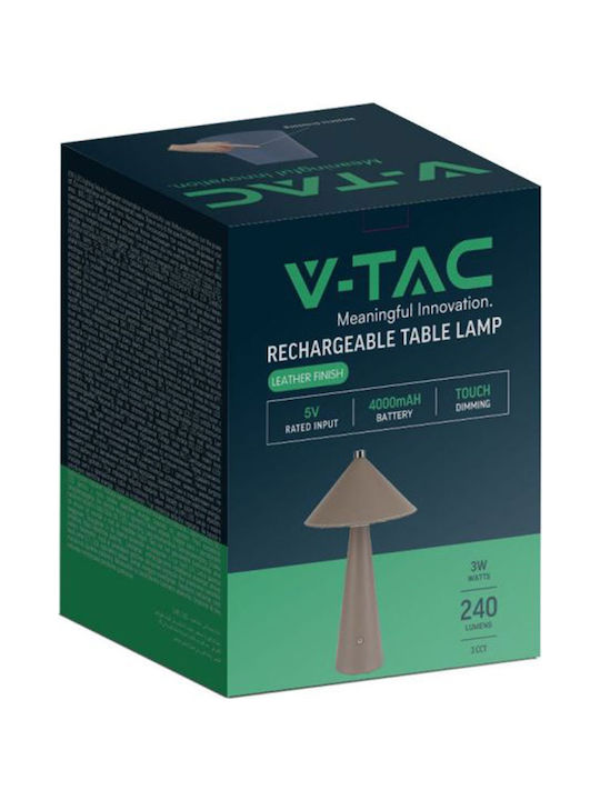 V-TAC Metal Lampă de masă LED cu Abajur Maro și Bază