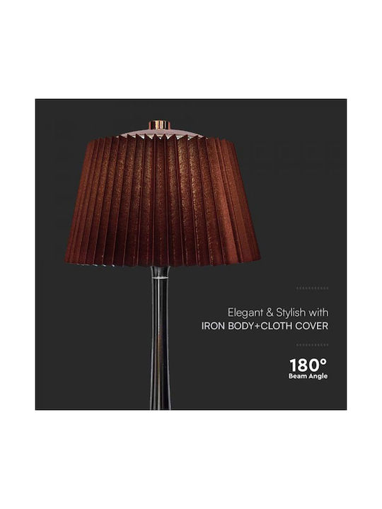 V-TAC Metal Table Lamp LED with Silver Shade and Base