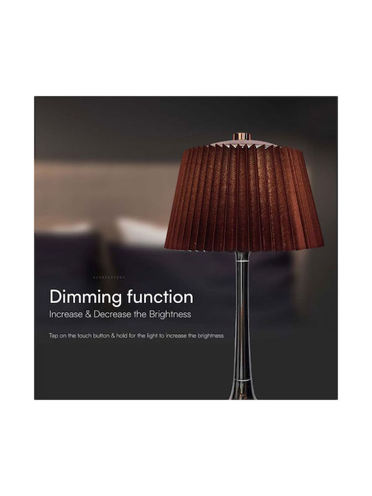 V-TAC Metal Table Lamp LED with Silver Shade and Base