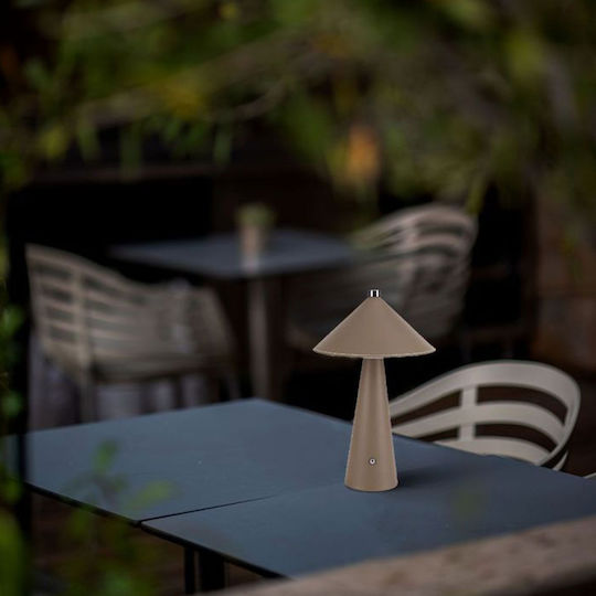 V-TAC Metal Table Lamp LED with Brown Shade and Base