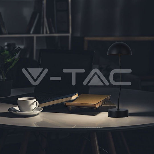 V-TAC Μεταλλικό Πορτατίφ LED με Μαύρο Καπέλο και Βάση