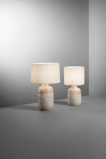 Fan Europe Woody Ceramic Table Lamp with Brown Shade and Base