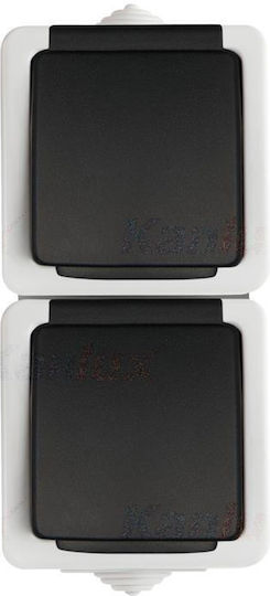 Kanlux Power Socket Black 1pcs