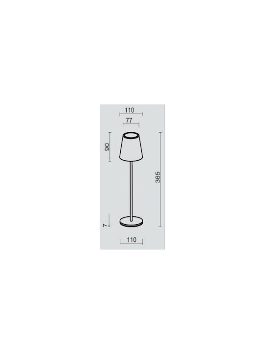 Gekas Table Lamp LED with White Shade and Base