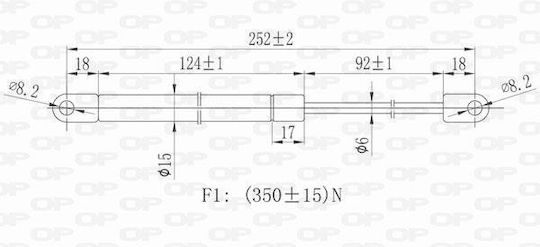 Open Parts Αμορτισέρ Πορτ Μπαγκάζ για BMW E30