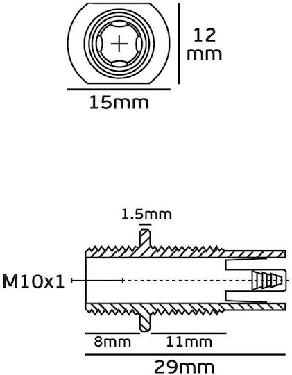 VK Lighting Монтажен Нипел за Осветителни Тела Бял 52150-121643
