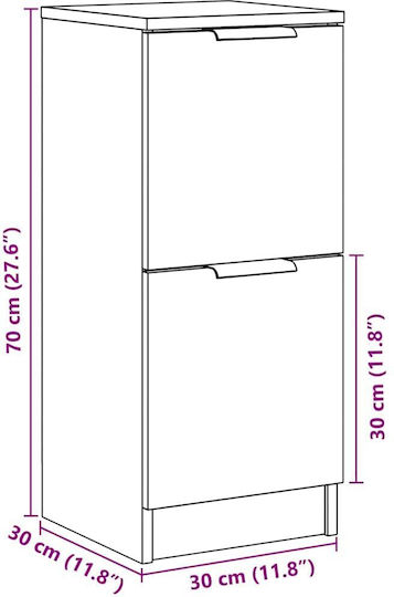 Cabinet de depozitare cu 2 sertare L30xW30xH70buc