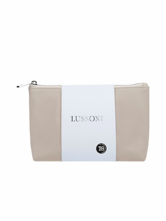 Lussoni Toiletry Bag in Beige color 23cm