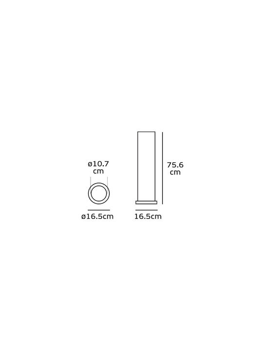 VK Lighting VK/01091/W/75 Lamp Small Post Outdoor IP54 for Socket E27 White