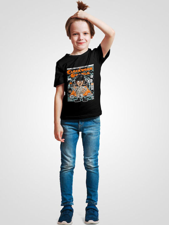 Kids' T-shirt Black Alex Delarge Clockwork Orange