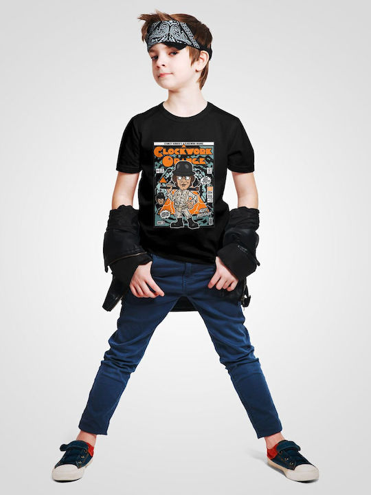 Kids' T-shirt Black Alex Delarge Clockwork Orange