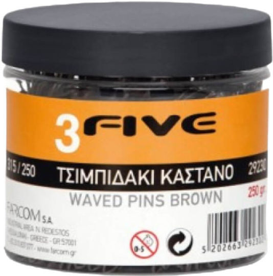 Farcom Απλά Τσιμπιδάκια Μαλλιών Μαύρα 3Five 5cm 250gr