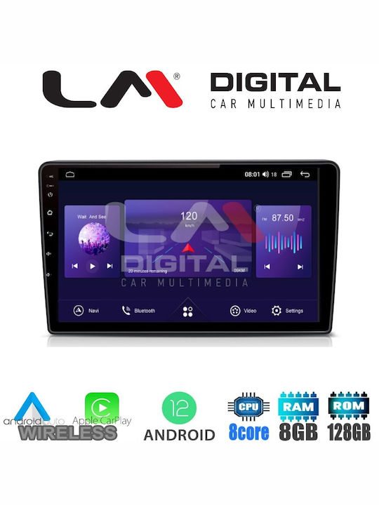 LM Digital Автомобилна Аудио Система (Блутут/USB/WiFi/GPS/Apple-Carplay/Android-Auto) с Тъчскрийн 9"