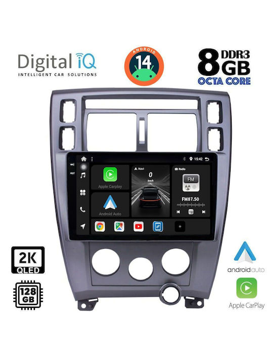 Digital IQ Car Audio System for Hyundai Tucson 2004-2010 (Bluetooth/USB/AUX/WiFi/GPS/Apple-Carplay/Android-Auto) with Touch Screen 10"