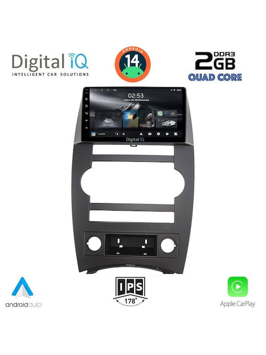 Digital IQ Ηχοσύστημα Αυτοκινήτου για Jeep Commander 2007-2009 (Bluetooth/USB/AUX/WiFi/GPS/Apple-Carplay/Android-Auto) με Οθόνη Αφής 9"