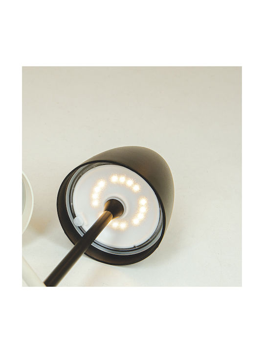 Zambelis Lights Desktop Outdoor Floor Lamp 2W with Warm White Light IP54 Black