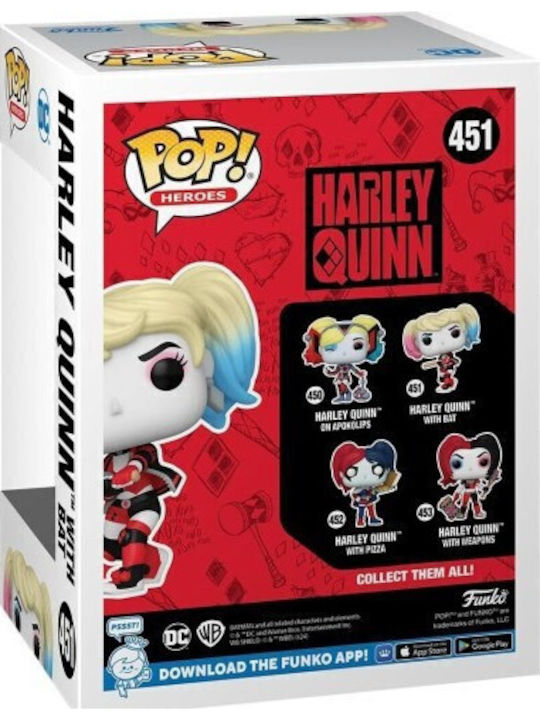 Funko Поп! Герои: Харли Куин - Harley Quinn With Bat 451 Специално издание