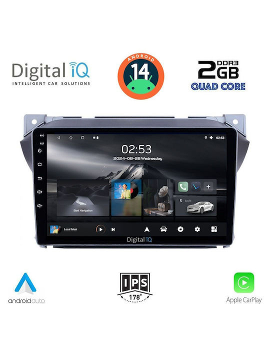 Digital IQ Car Audio System for Suzuki Alto Nissan Pixo 2009 (Bluetooth/USB/AUX/WiFi/GPS/Apple-Carplay/Android-Auto) with Touch Screen 9"