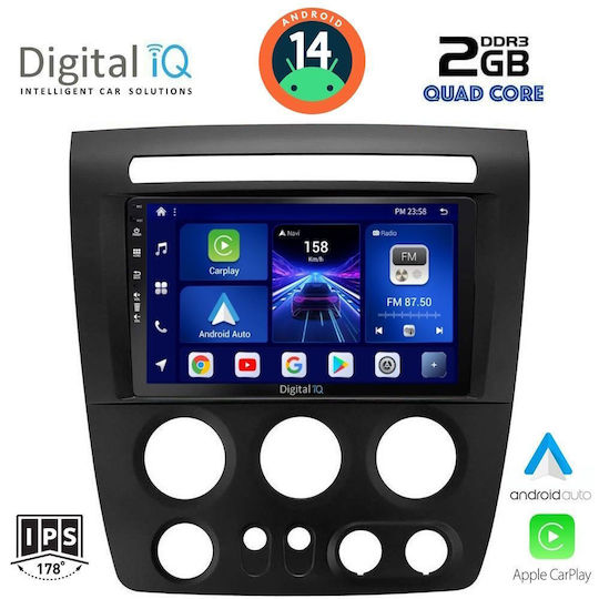 Digital IQ Ηχοσύστημα Αυτοκινήτου Hummer H3 2005-2009 (Bluetooth/USB/AUX/WiFi/GPS/Apple-Carplay/Android-Auto) με Οθόνη Αφής 9"
