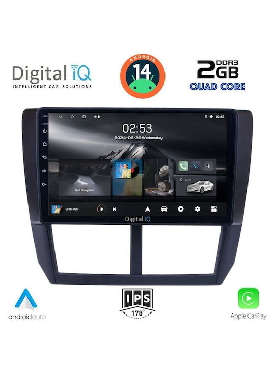 Digital IQ Car Audio System for Subaru Forester / Impreza 2008-2013 (Bluetooth/USB/AUX/WiFi/GPS/Apple-Carplay/Android-Auto) with Touch Screen 9"