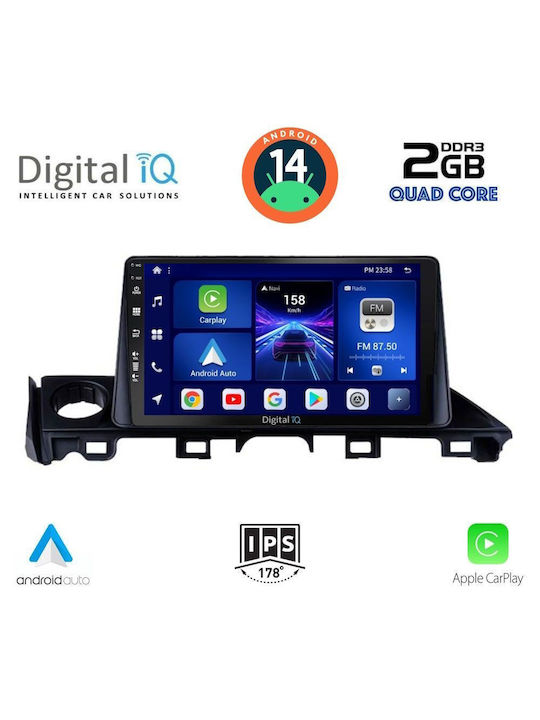 Digital IQ Car Audio System for Mazda 6 2017-2020 (Bluetooth/USB/AUX/WiFi/GPS/Apple-Carplay/Android-Auto) with Touch Screen 9"