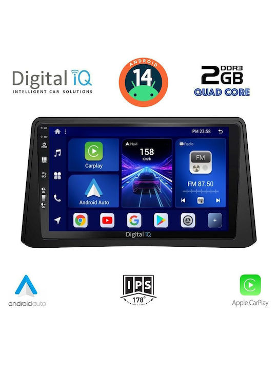Digital IQ Sistem Audio Auto pentru Opel Mokka 2012-2015 (Bluetooth/USB/AUX/WiFi/GPS/Apple-Carplay/Android-Auto) cu Ecran Tactil 9"