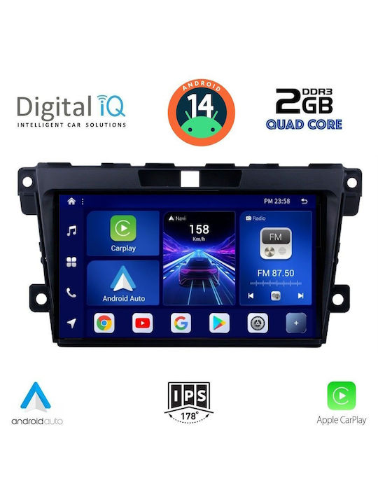 Digital IQ Car Audio System for Mazda CX-7 2006-2012 (Bluetooth/USB/AUX/WiFi/GPS/Apple-Carplay/Android-Auto) with Touch Screen 9"