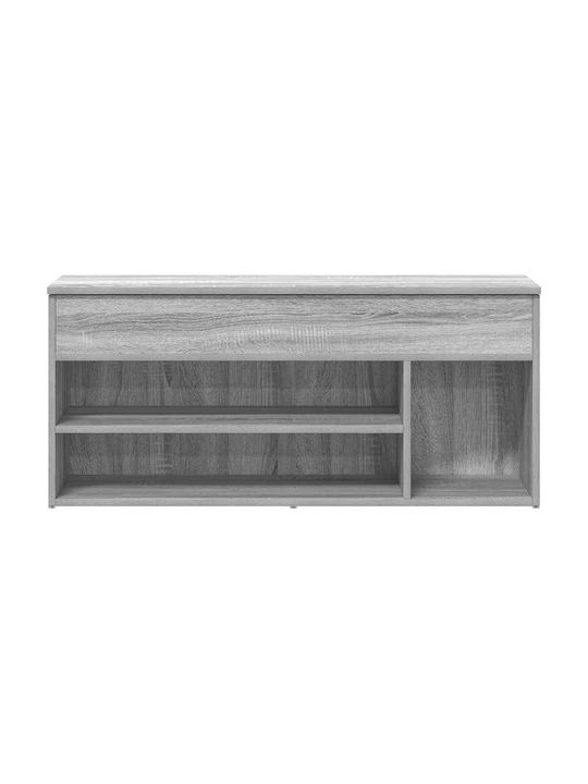 Entry Furniture with Shoe Rack Sonoma Gray 102x30.5x45cm
