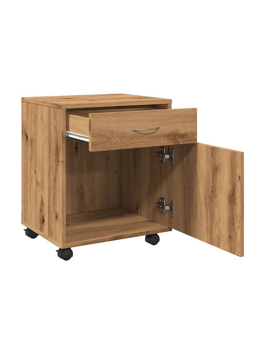 Kabinett Büro mit Rollen Artisan Oak 45x38x54cm