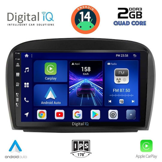 Digital IQ Auto-Audiosystem für Mercedes-Benz Online-Handel 2006-2012 (Bluetooth/USB/AUX/WiFi/GPS/Apple-Carplay/Android-Auto) mit Touchscreen 9"