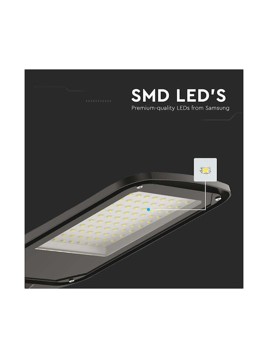 V-TAC Εξωτερικό Φωτιστικό LED Δρόμου 100W με Ψυχρό Λευκό Φως IP65 Μαύρο