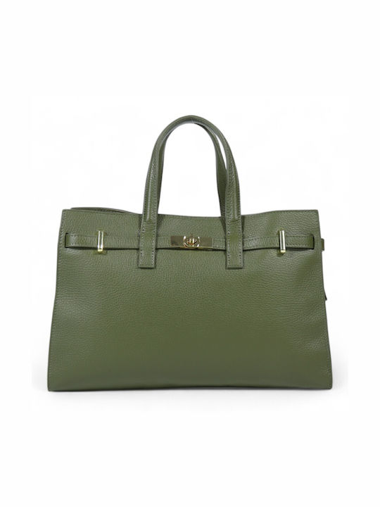 Passaggio Leather Leather Women's Bag Tote Hand Green