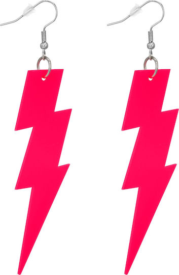 Cercei Accesorii "Cercei Fulger Neon Roz Anii '80"
