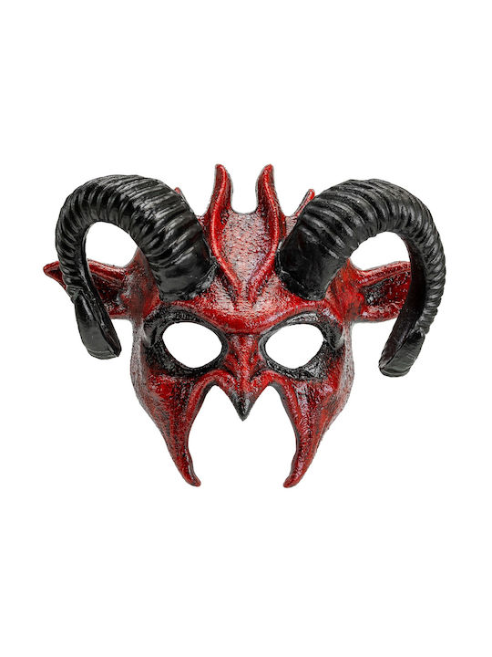 Masca Diavolului Commedia Dell'arte Roșie Deluxe