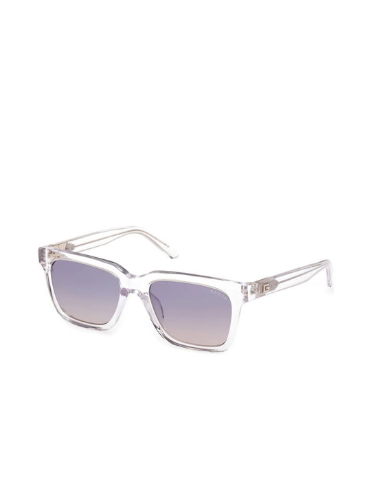 Guess Sunglasses with Transparent Plastic Frame and Blue Gradient Lens GU00064 27w