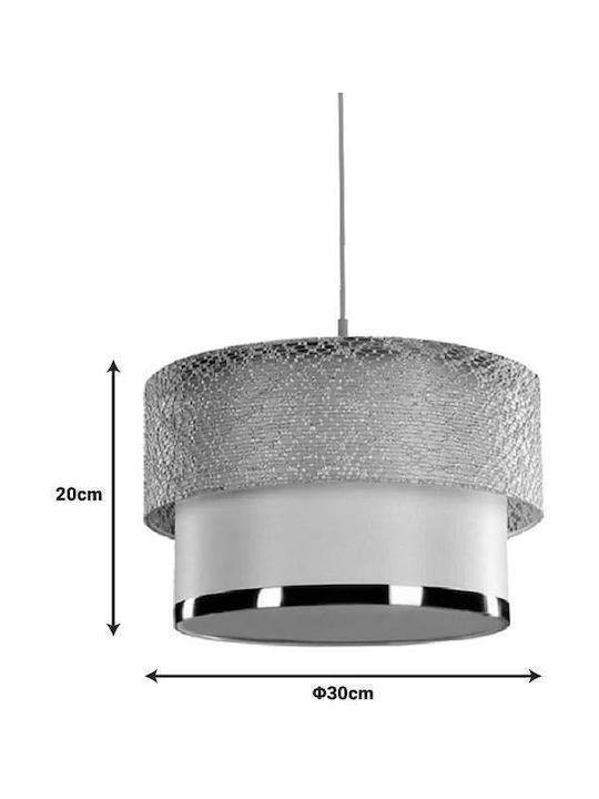 Pakketo Pwl1090 Κρεμαστό Φωτιστικό Λευκό με Ντουί E27 30x30x20εκ.