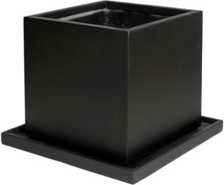 Harmony Γλάστρα Πήλινη Μαύρο 50x50x51εκ.
