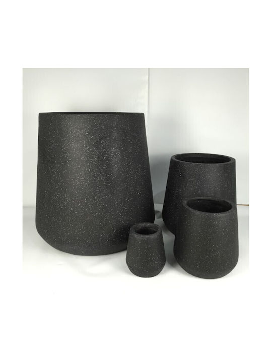 Harmony Pot Ceramic Black 36.5x36.5x47cm.