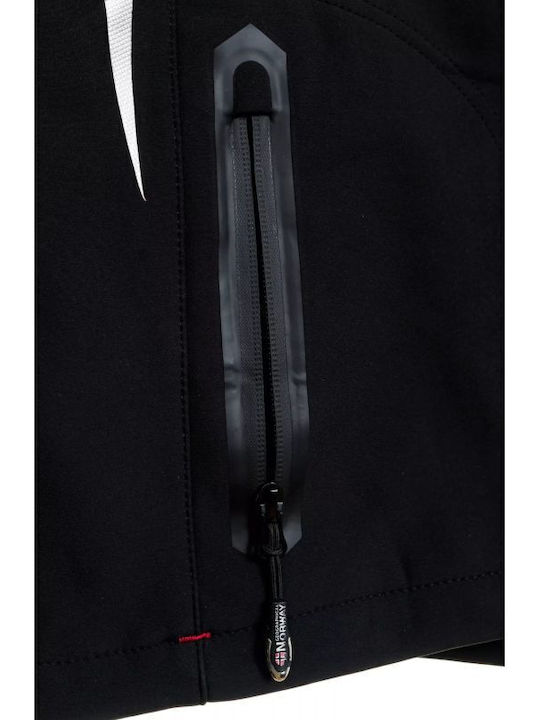 Techno Geacă Softshell Iarna Waterproof și cu Protecție Împotriva Vântului Neagră