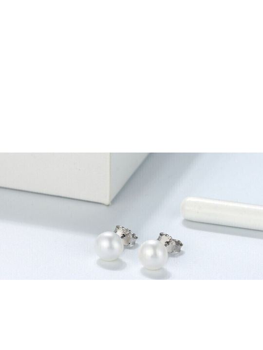 Jooliete Σκουλαρίκια από Ασήμι με Πέρλες