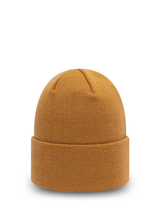 Beanie Unisex Beanie Knitted in Beige color
